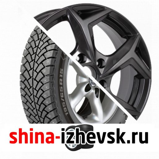 Колесо в сборе BF Goodrich G Force Stud 205/55 R16 Q 94 + RST R066 6.5xR16 5×112 ET46 DIA57.1 Насыщенный серебристый в Ижевске